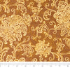 Stitch & Sparkle 100% Cotton Duck Print 54" Wide, Cut by the Yard, Large Scroll Cocoa
