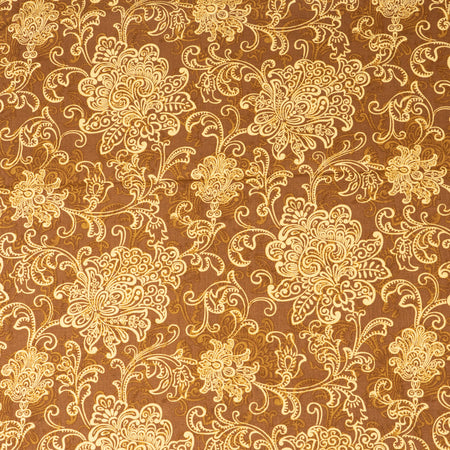Stitch & Sparkle, tela de algodón 100 % con estampado de pato, 54" de ancho, se vende por yardas, diseño «Large Scroll Cocoa»
