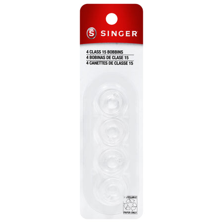 Bobinas SINGER® Clase 15 - Transparente
