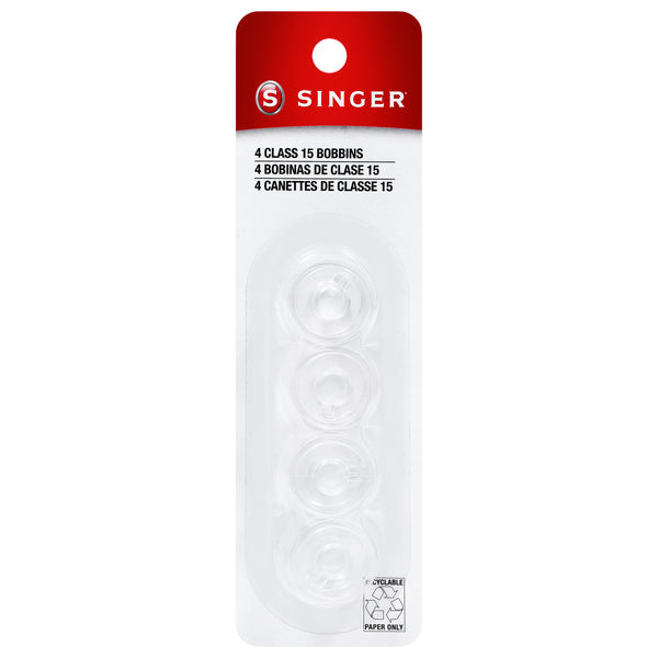 SINGER® Class 15 Bobbins - Transparent