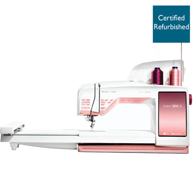 Máquina de coser y bordar HUSQVARNA® VIKING® Refurbished DESIGNER EPIC™ 2 en Burgandy Blush -- Imagen del producto