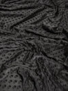 Tela suave para bebé «Black Minky Dimple Dot» / Se vende por yardas