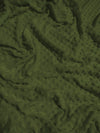 Tela suave para bebé Minky Dimple Dot en color verde oliva oscuro / Se vende por metros