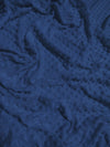 Tela suave para bebé Minky Dimple Dot en color azul marino / Se vende por metros
