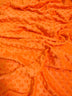 Tela suave para bebé Minky de color naranja neón con lunares / Se vende por metros