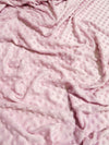 Peach Minky Dimple Dot Baby Soft Fabric / Sold By The Yard
