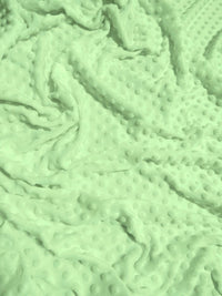 Sage Minky Dimple Dot Baby Soft Fabric / Sold By The Yard
