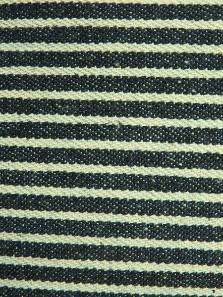 Denim azul marino con rayas anchas naturales, 339 g/m², 100 % algodón