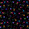 Neon Painted Splash Dots on Black
