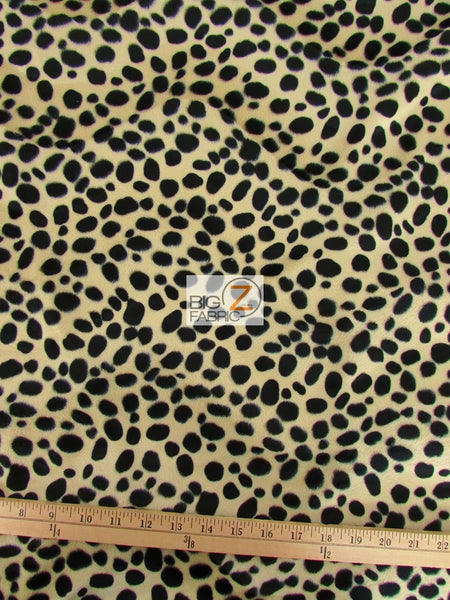Taupe Velboa Dalmatian Dog Animal Short Pile Fabric / Sold By The Yard||color:Taupe Dalmatian