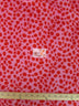 Red With Pink Background Velboa Dalmatian Dog Animal Short Pile Fabric / Sold By The Yard