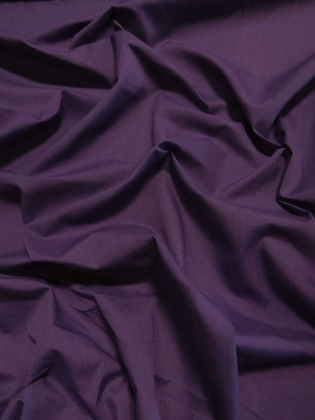 Poly Cotton Solid Fabric 58"/60" Width / Eggplant / Sold By The Yard