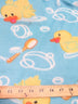 Playful Ducks Blue Fleece Fabric