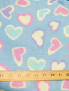 Tejido de felpa azul «Faithful Hearts»