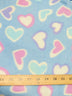Tejido de felpa azul «Faithful Hearts»