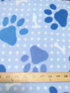 Friendly Happy Paws Blue Fleece Fabric