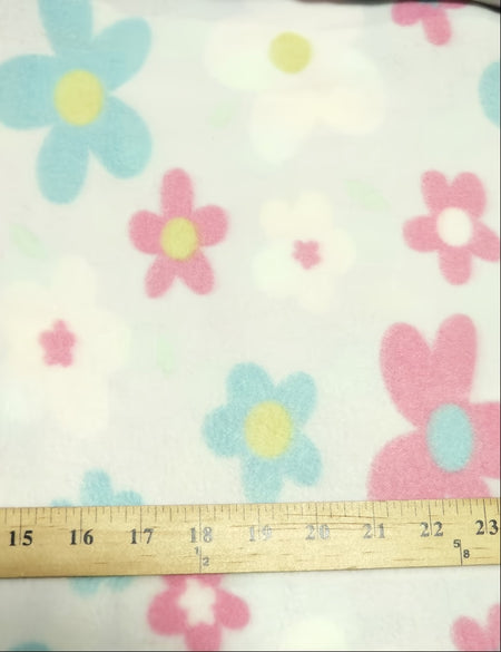 Tejido polar ligero con estampado de girasoles