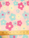 Floral Multi-Color Pink Fleece Fabric