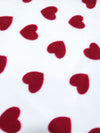 Tela de felpa estampada con corazones de San Valentín