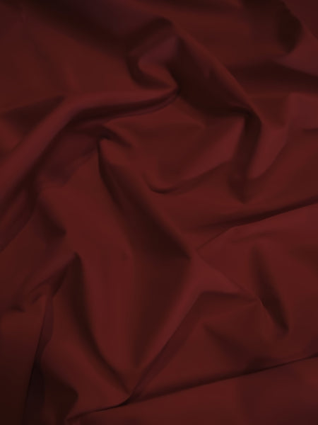 Tejido de sarga de poliéster y algodón, liso y reversible, para ropa de gala / color burdeos / se vende por metros