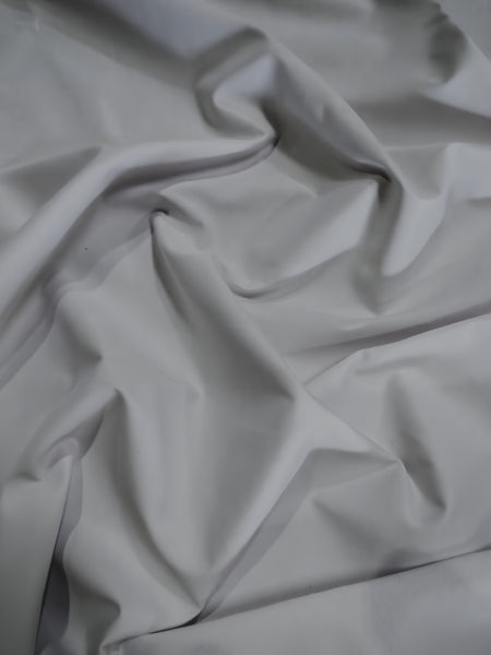 Tejido de sarga de poliéster y algodón, liso y reversible, para ropa de gala / Gris / Se vende por metros