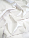 Tejido de sarga de poliéster y algodón, liso y reversible, para ropa de gala / Blanco / Se vende por metros