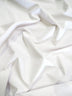 Tejido de sarga de poliéster y algodón, liso y reversible, para ropa de gala / Blanco / Se vende por metros