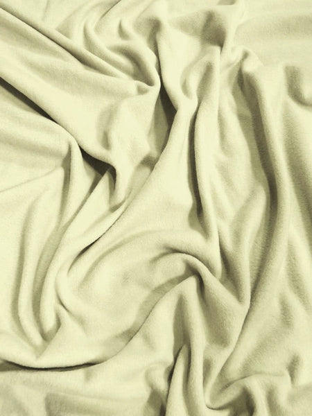 Solid Fleece Fabric / Ivory||color:Ivory
