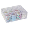 Everything Mary Clear Organizer with 12 Removable Jars – Portable Storage for Small Craft Supplies