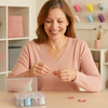 Everything Mary Clear Organizer with 12 Removable Jars – Portable Storage for Small Craft Supplies