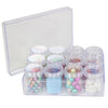 Everything Mary Clear Organizer with 12 Removable Jars – Portable Storage for Small Craft Supplies
