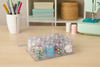 Everything Mary Clear Organizer with 12 Removable Jars – Portable Storage for Small Craft Supplies