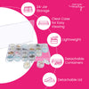 Large Plastic Craft Storage Organizer Box, 24 Jars