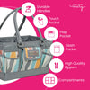 Organizador de manualidades «Deluxe Store & Tote», a rayas grises