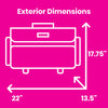 Maleta plegable con ruedas para guardar la máquina de coser Everything Mary XL de 4 ruedas, color negro
