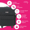 Estuche plegable con ruedas para máquina de coser, acolchado negro