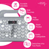 Collapsible Desktop Craft Caddy, Purple Flowers