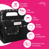 Collapsible Desktop Craft Caddy, Black & Floral