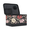 Organizador para caja de costura «Everything Mary» con estampado floral en rojo y beige – Estuche plegable de tela blanda para kit de costura con alfiletero y bolsillo para guardar accesorios de costura