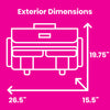Maleta plegable con ruedas para guardar la máquina de coser Everything Mary XXL de 4 ruedas, gris jaspeado