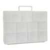 Caja de almacenamiento «Everything Mary» para manualidades y aficiones, con 30 compartimentos: organizador transparente y gris para materiales de costura y herramientas de bricolaje
