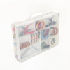 Caja de almacenamiento «Everything Mary» para manualidades y aficiones, con 30 compartimentos: organizador transparente y gris para materiales de costura y herramientas de bricolaje
