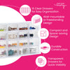 Organizador «Everything Mary Clear» de 16 cajones: armario de almacenamiento de plástico para colgar en la pared, ideal para manualidades, joyas, abalorios y piezas pequeñas