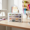 Organizador «Everything Mary Clear» de 16 cajones: armario de almacenamiento de plástico para colgar en la pared, ideal para manualidades, joyas, abalorios y piezas pequeñas