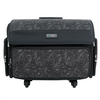 Everything Mary XL 4 Wheel Collapsible Rolling Sewing Machine Storage Case, Tan & Grey Floral