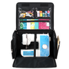 Everything Mary XL 4 Wheel Collapsible Rolling Sewing Machine Storage Case, Tan & Grey Floral
