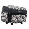 Maleta plegable con ruedas para guardar la máquina de coser Everything Mary XL de 4 ruedas, con diseño floral artístico