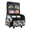 Maleta plegable con ruedas para guardar la máquina de coser Everything Mary XL de 4 ruedas, con diseño floral artístico