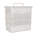 Caja apilable de 4 niveles con cierre a presión «Everything Mary Clear» – Organizador de plástico para materiales de costura y bricolaje