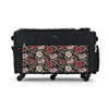Everything Mary Jumbo Rolling Sewing Machine Case with 5 Wheels in Red & Tan Floral – Extra-Large Padded Craft Storage Tote for Travel & Classes